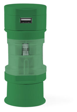 Адаптер для розетки Tribox, цвет зеленый - AP741480-07- Фото №1