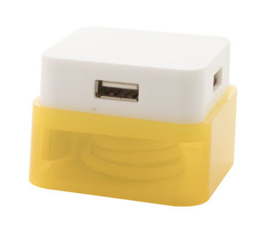 Хаб USB Dix, колір жовтий - AP741482-02- Фото №1