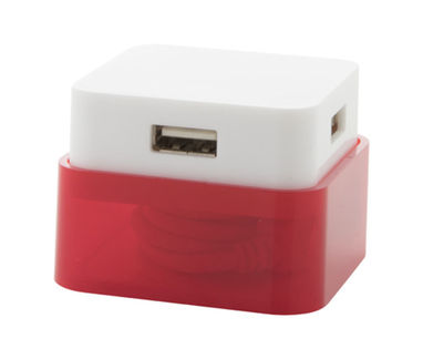 Хаб USB Dix, колір червоний - AP741482-05- Фото №1