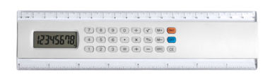 Линейка с калькулятором Profex, цвет белый - AP741515-01- Фото №1