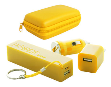 Набор для зарядки смартфона  Rebex, цвет желтый - AP741904-02- Фото №1