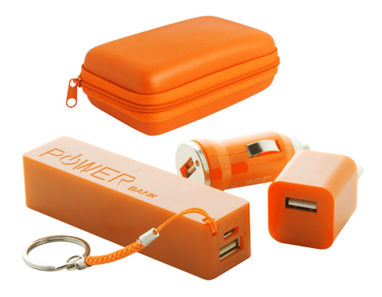 Набор для зарядки смартфона  Rebex, цвет оранжевый - AP741904-03- Фото №1