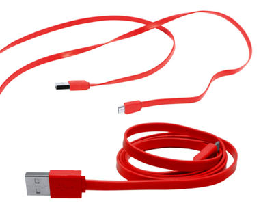 Зарядный кабель  Yancop, цвет красный - AP741947-05- Фото №1