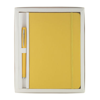 Набір блокнот і ручка Marden, колір жовтий - AP741971-02- Фото №1