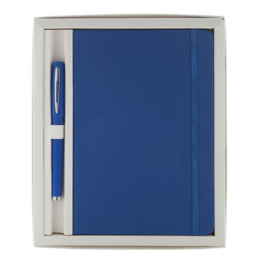 Набір блокнот і ручка Marden, колір синій - AP741971-06- Фото №1