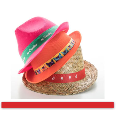Стрічка для солом'яного капелюха Stringer, колір червоний - AP761016-05- Фото №1