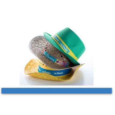 Стрічка для солом'яного капелюха Stringer, колір небесно-блакитний - AP761016-06V- Фото №1