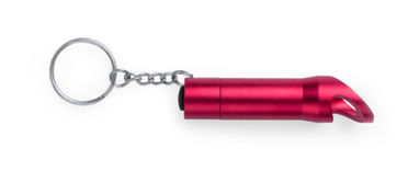 Брелок-открывалка с LED фонариком, красный Zaro, цвет красный - AP781001-05- Фото №1