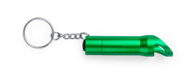 Брелок-открывалка с LED фонариком, зеленый Zaro, цвет зеленый - AP781001-07- Фото №1