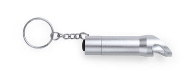 Брелок-відкривачка з LED-ліхтариком, сріблястий Zaro, колір сріблястий - AP781001-21- Фото №1