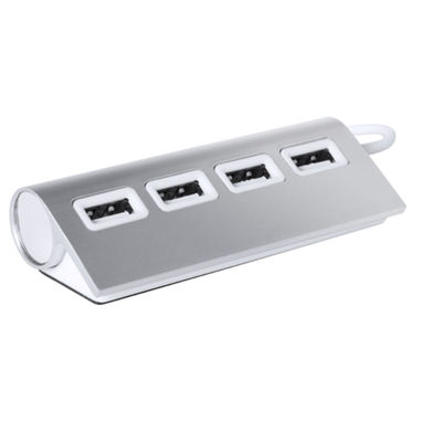 Хаб USB Weeper, колір сріблястий - AP781137-21- Фото №1