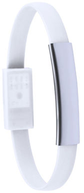 Браслет-зарядний кабель Beth, колір білий - AP781138-01- Фото №2