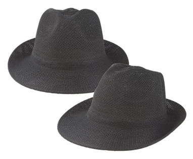 Шляпа соломенная унисекс Timbu, цвет черный - AP791197-10- Фото №1
