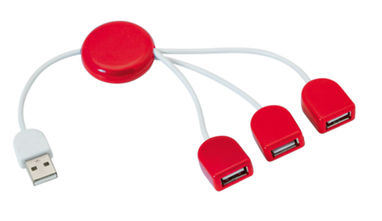 Хаб USB POD, колір червоний - AP791402-05- Фото №1