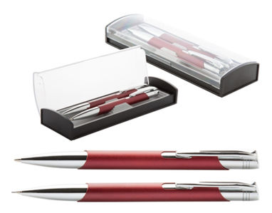 Набір ручок Klofy, колір червоний - AP805979-05- Фото №1