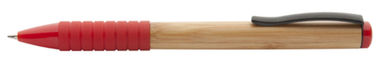 Ручка кулькова бамбукова Bripp, колір червоний - AP809428-05- Фото №1