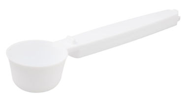 Зажим для пластиковой упаковки с измерительной ложкой Peaberry, цвет белый - AP810374-01- Фото №1