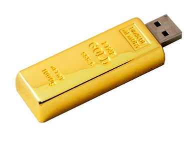 Флешка в форме банковского слитка золота, 8 Gb - 170722-08-8- Фото №1