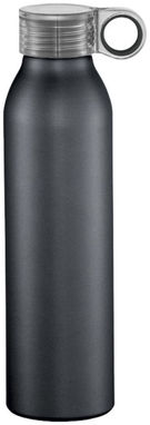 Спортивна алюмінієва пляшка Grom, колір суцільний чорний - 10046300- Фото №1