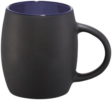 Керамічна чашка Hearth з дерев'яною кришкою/костером, колір суцільний чорний, синій - 10046601- Фото №3