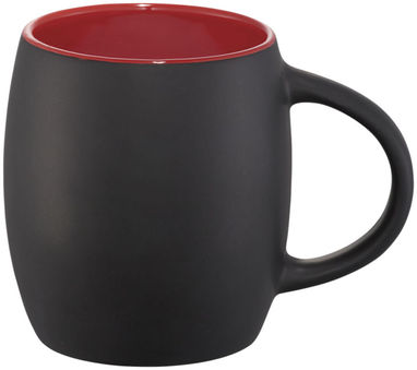 Керамическая чашка Hearth с деревянной крышкой/костером, цвет сплошной черный, красный - 10046602- Фото №3