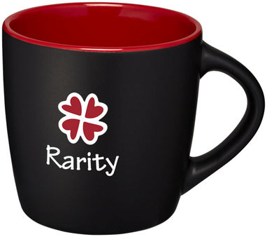 Керамическая чашка Riviera, цвет сплошной черный, красный - 10047602- Фото №2