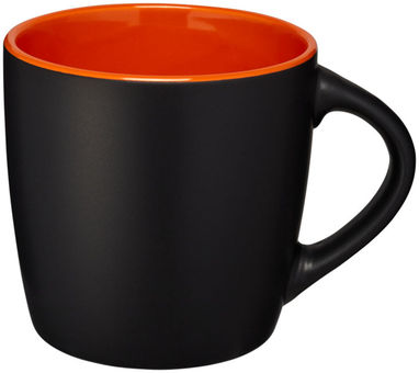 Керамічна чашка Riviera, колір суцільний чорний, оранжевий - 10047603- Фото №1