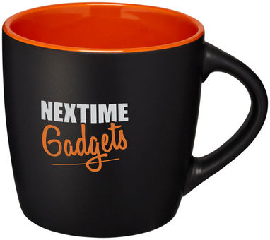 Керамічна чашка Riviera, колір суцільний чорний, оранжевий - 10047603- Фото №2