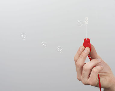 Ручка з мильними бульбашками, колір червоний - 10221901- Фото №5