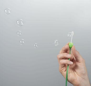Круглый диспенсер для мыльных пузырей, цвет лайм - 10222005- Фото №4