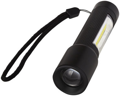 Компактный фонарь с лампой сбоку, цвет сплошной черный - 10431200- Фото №1