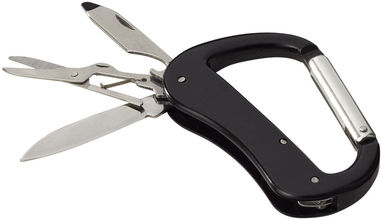 Нож Canyon с карабином на 5 функций, цвет сплошной черный - 10448900- Фото №1
