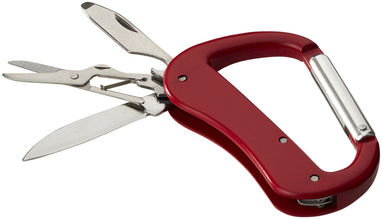 Нож Canyon с карабином на 5 функций, цвет красный - 10448902- Фото №1