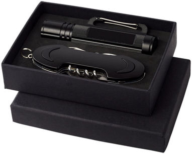 Подарунковий набір Ranger з ліхтариком і ножем, колір суцільний чорний - 10449200- Фото №1