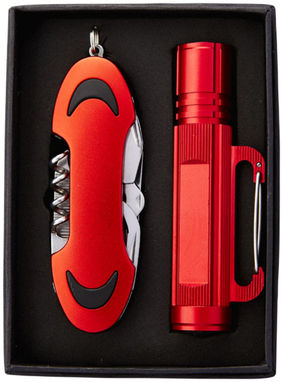 Подарунковий набір Ranger з ліхтариком і ножем, колір червоний - 10449202- Фото №3