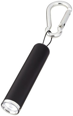 Ліхтарик з карабіном Ostra, колір суцільний чорний - 10449500- Фото №1