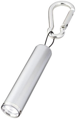 Ліхтарик з карабіном Ostra, колір срібний - 10449503- Фото №1