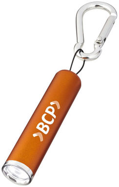 Ліхтарик з карабіном Ostra, колір оранжевий - 10449505- Фото №2