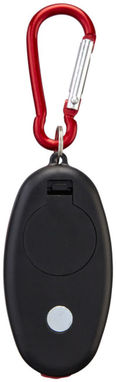 Фонарик с карабином Atria, цвет красный, сплошной черный - 10449702- Фото №4