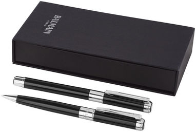Подарунковий набір ручок Nocturne Duo, колір срібний - 10703900- Фото №1