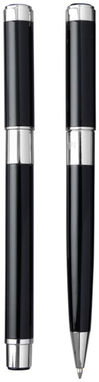 Подарунковий набір ручок Nocturne Duo, колір срібний - 10703900- Фото №4