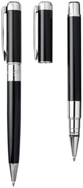 Подарунковий набір ручок Nocturne Duo, колір срібний - 10703900- Фото №5