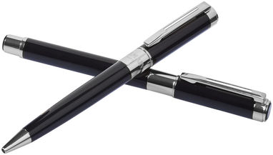 Подарунковий набір ручок Nocturne Duo, колір срібний - 10703900- Фото №6