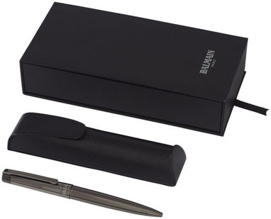 Подарунковий класичний набір ручка і чохол, колір сірий - 10704000- Фото №1