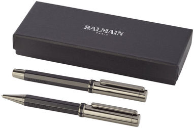 Подарунковий набір ручок Orleans Duo, колір суцільний чорний - 10704100- Фото №1