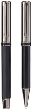 Подарунковий набір ручок Orleans Duo, колір суцільний чорний - 10704100- Фото №3