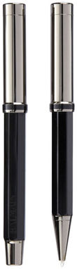 Подарунковий набір ручок Orleans Duo, колір суцільний чорний - 10704100- Фото №4