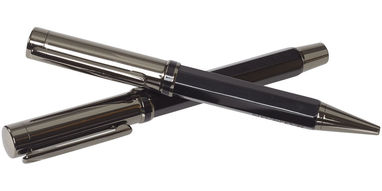 Подарунковий набір ручок Orleans Duo, колір суцільний чорний - 10704100- Фото №5