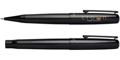 Подарочный набор ручек Gloss Duo, цвет сплошной черный - 10704200- Фото №2