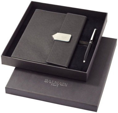 Подарунковий набір Charcoal з блокнотом, колір суцільний чорний - 10704900- Фото №1